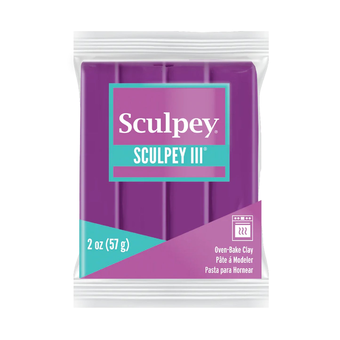 Sculpey III Polymer Clay - Violet 2 oz block