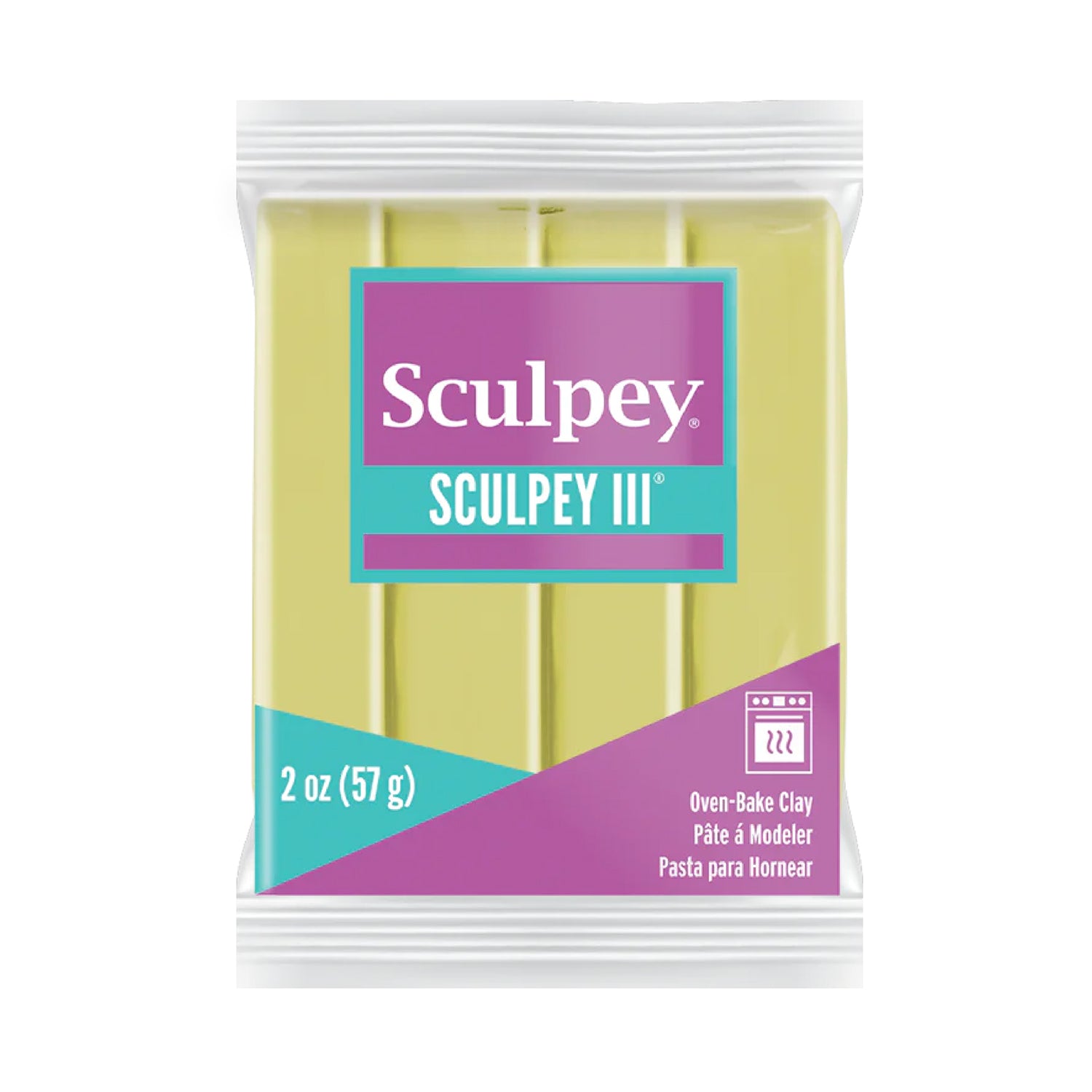 Sculpey III Polymer Clay - Glow in the Dark 2 oz block