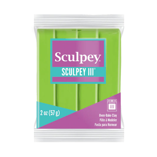 Sculpey III Polymer Clay - Granny Smith 2 oz block