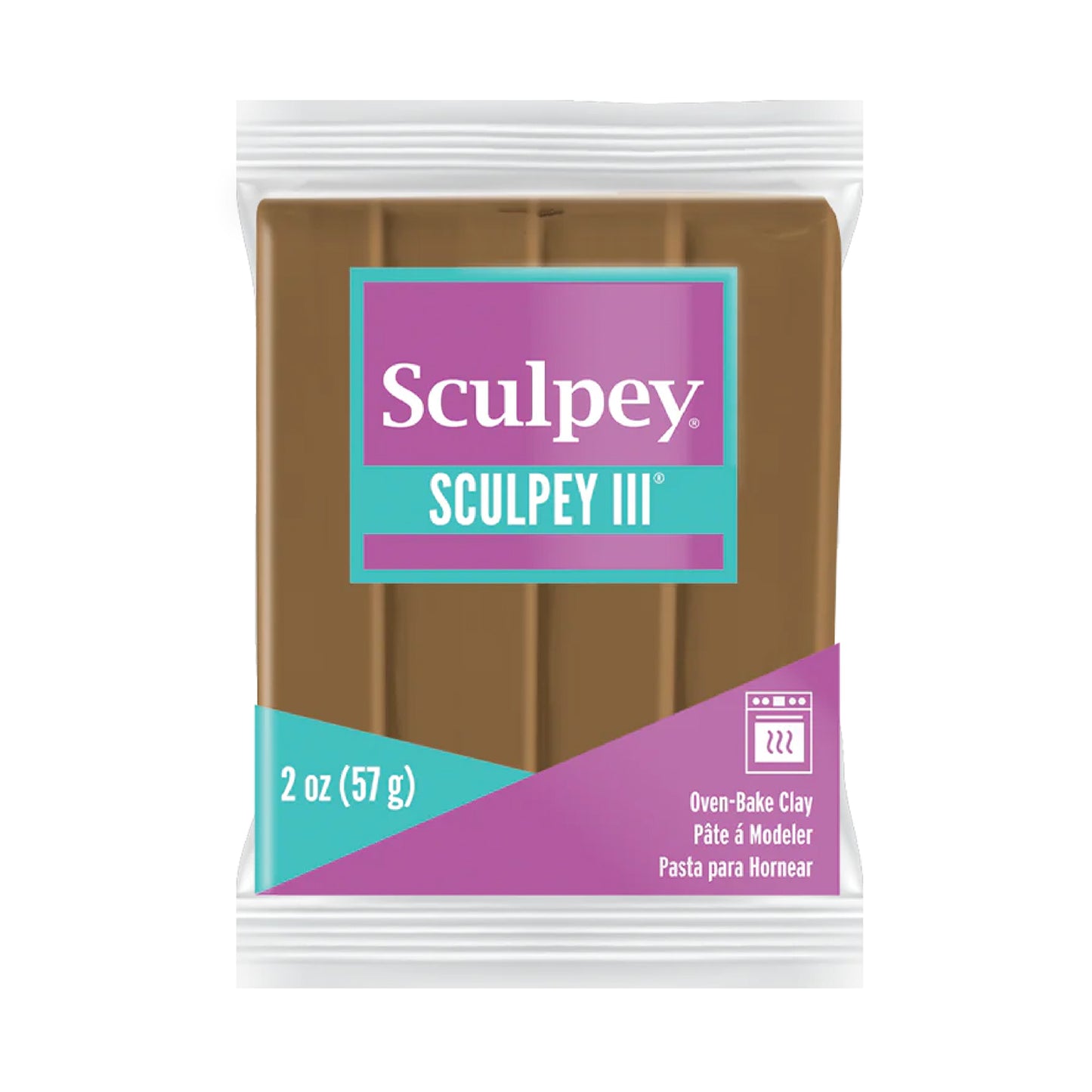 Sculpey III Polymer Clay - Hazelnut 2 oz block