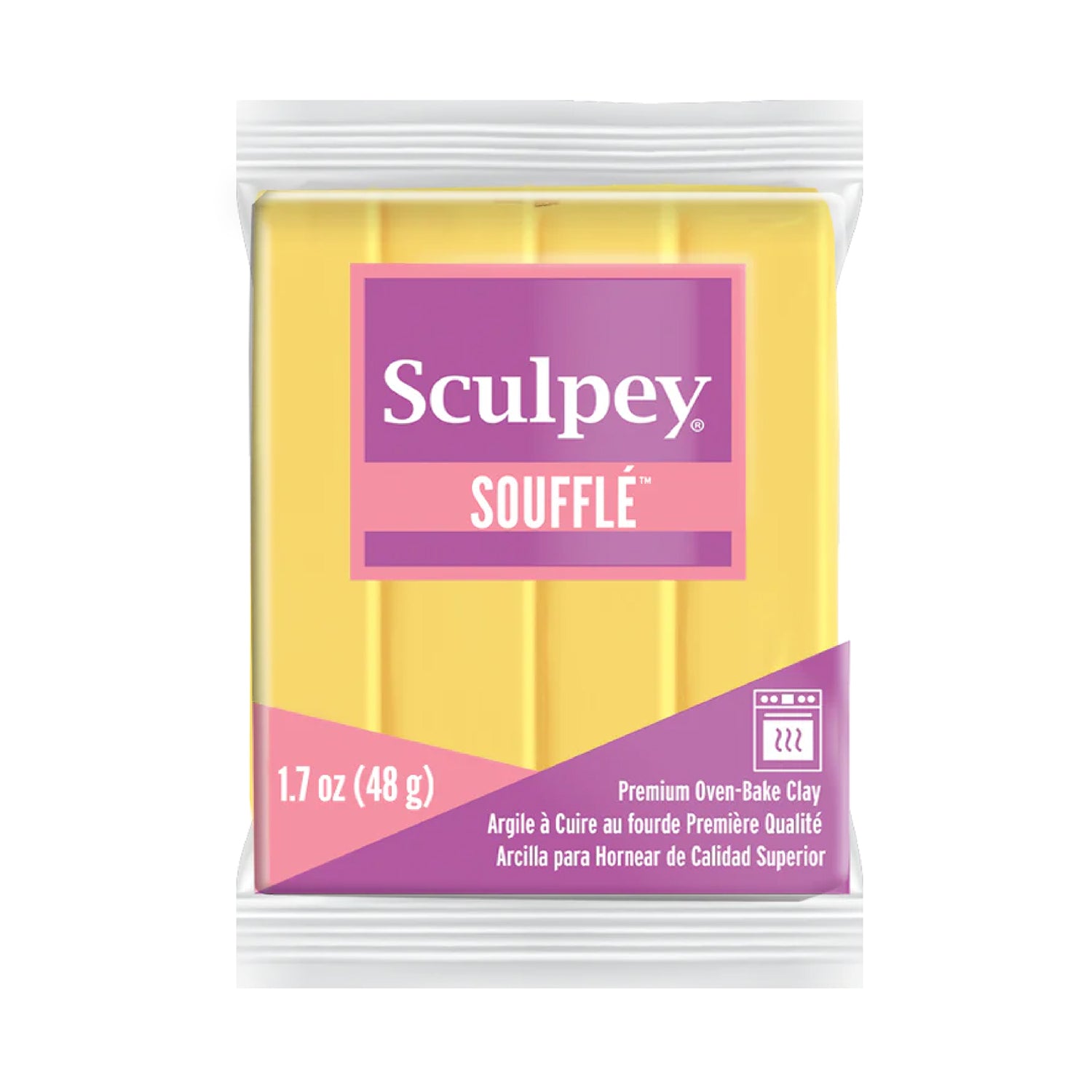 Sculpey Souffle Polymer Clay - Canary 2 oz block