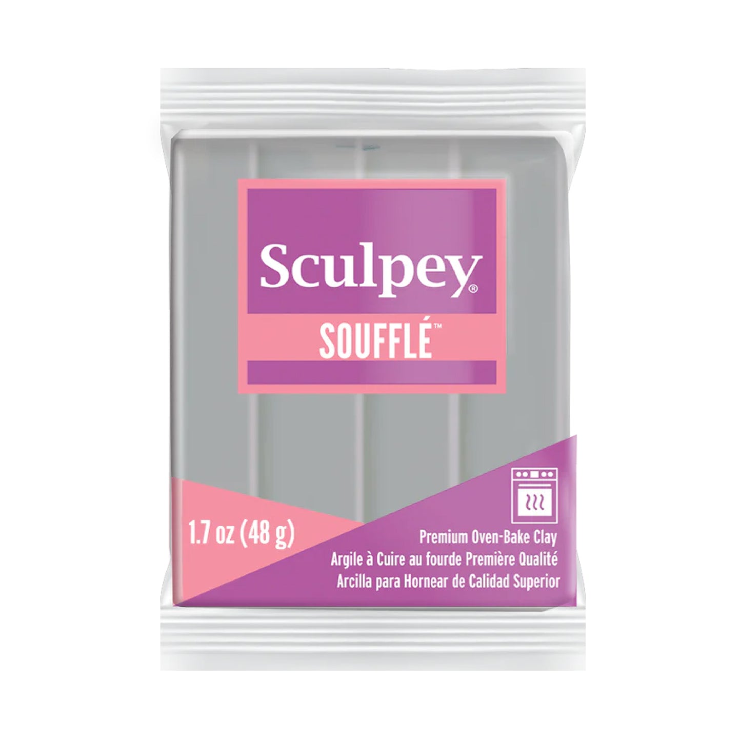 Sculpey Souffle Polymer Clay - Concrete 2 oz block