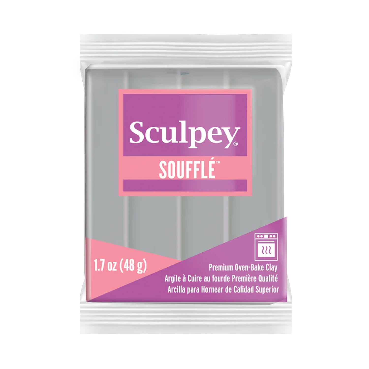 Sculpey Souffle Polymer Clay - Concrete 2 oz block