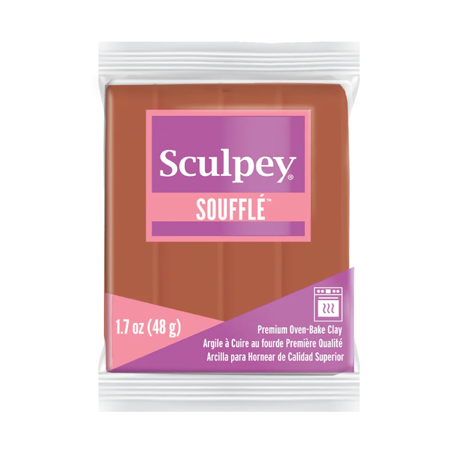 Sculpey Souffle Polymer Clay - Cinnamon 2 oz block