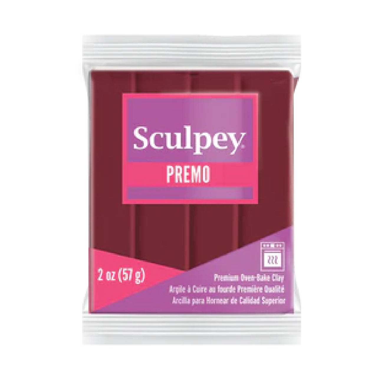 Premo Sculpey Polymer Clay - Alizarin Crimson Hue 2 oz Block