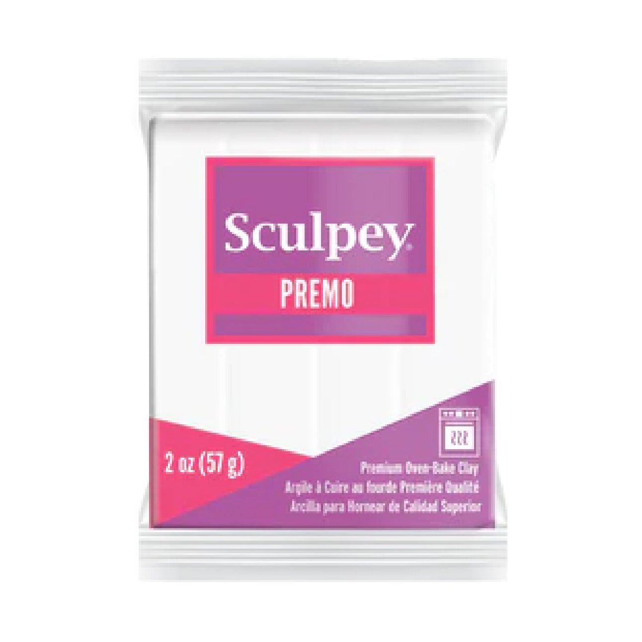Premo Sculpey Polymer Clay - White 2 oz block