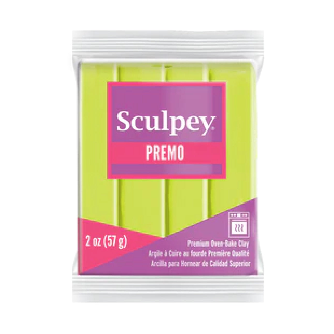 Premo Sculpey Polymer Clay - Wasabi 2 oz block
