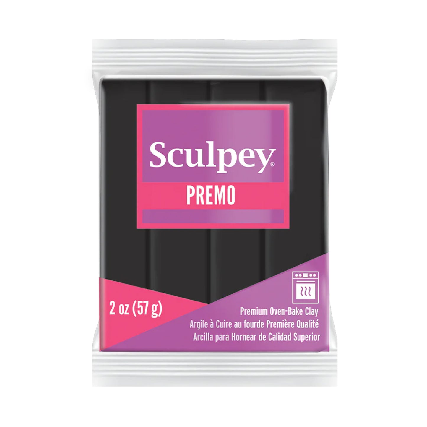 Premo Sculpey Polymer Clay - Black 2 oz block