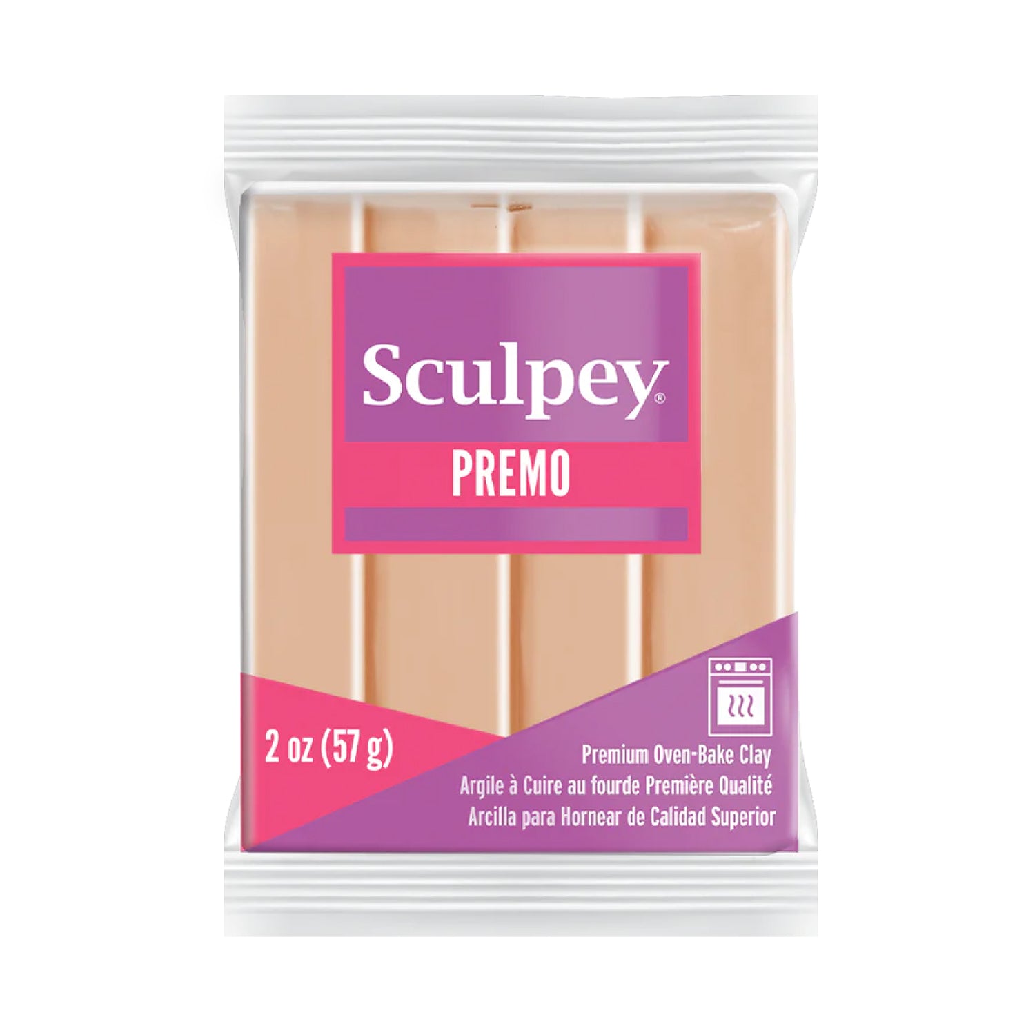 Premo Sculpey Polymer Clay - Beige 2 oz block