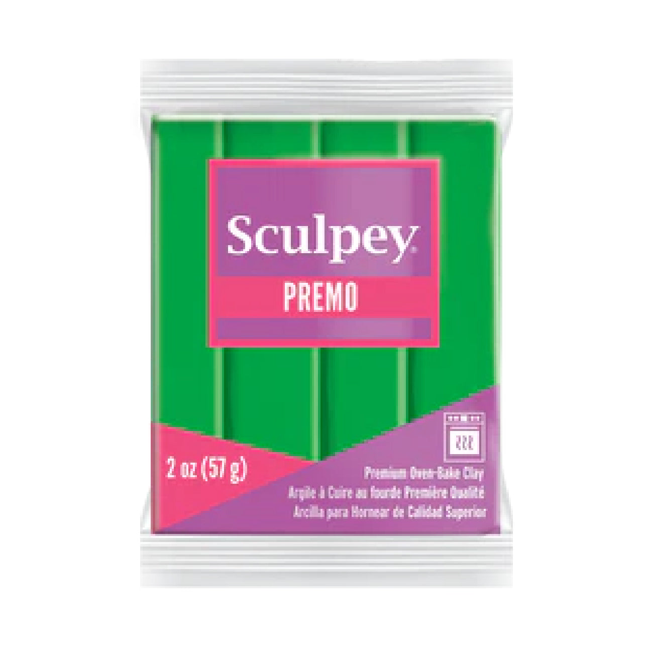 Premo Sculpey Polymer Clay - Green 2 oz block
