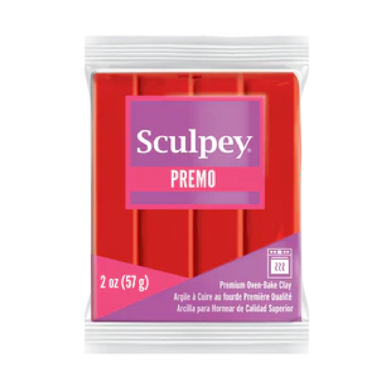 Premo Sculpey Polymer Clay - Cadmium Red 2 oz block