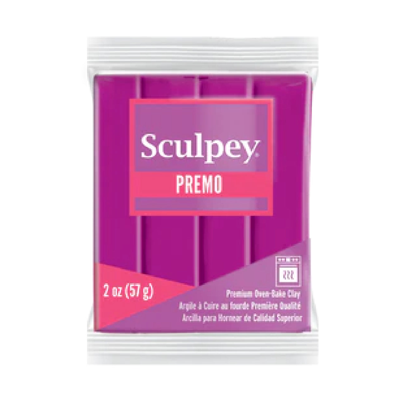 Premo Sculpey Polymer Clay - Fuchsia 2 oz block