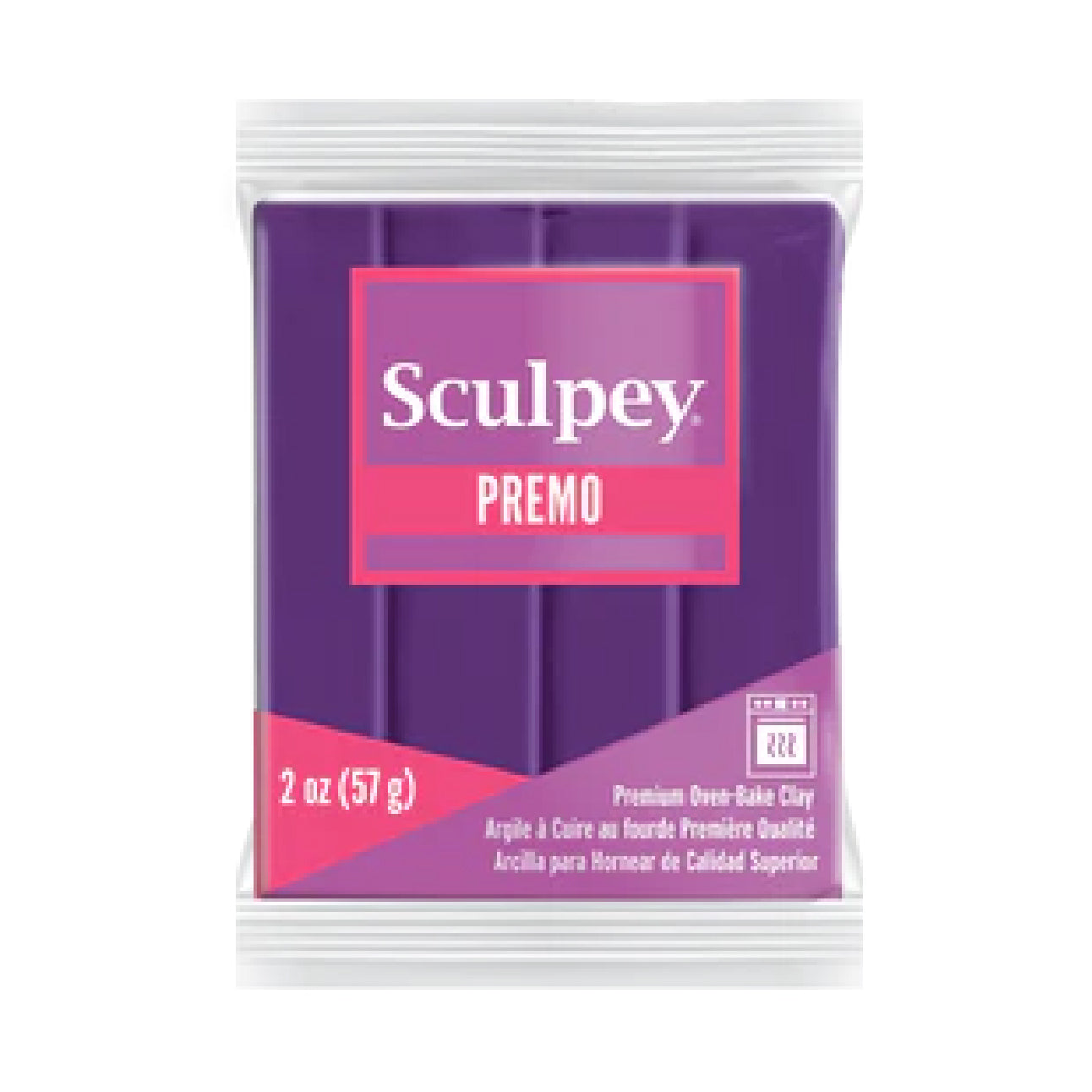 Premo Sculpey Polymer Clay - Purple 2 oz block