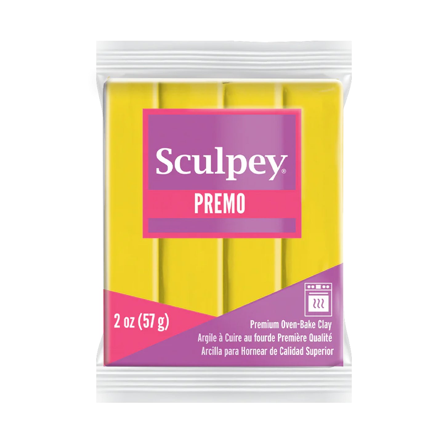 Premo Sculpey Polymer Clay - Cadmium Yellow 2 oz block