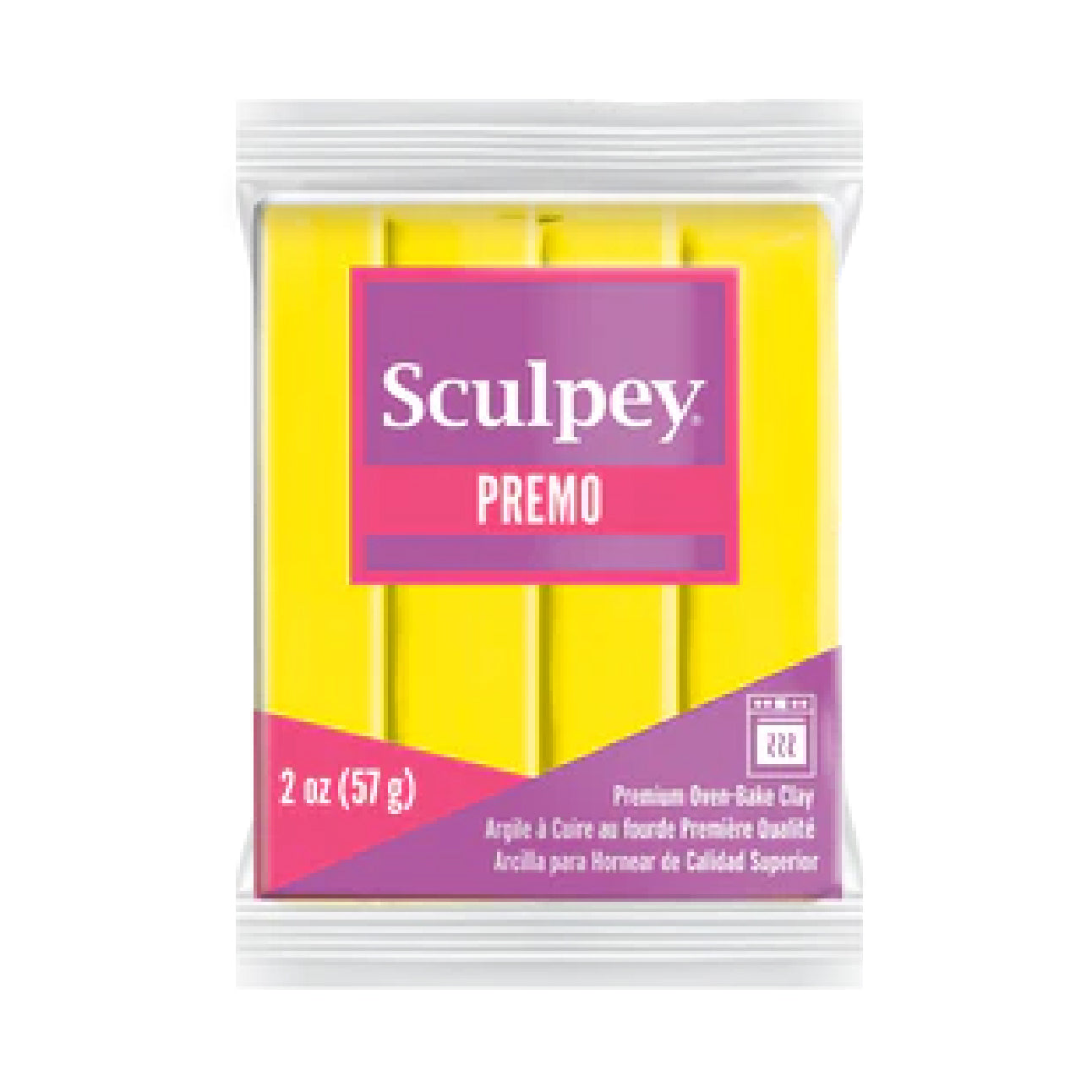 Premo Sculpey Polymer Clay - Zinc Yellow 2 oz block