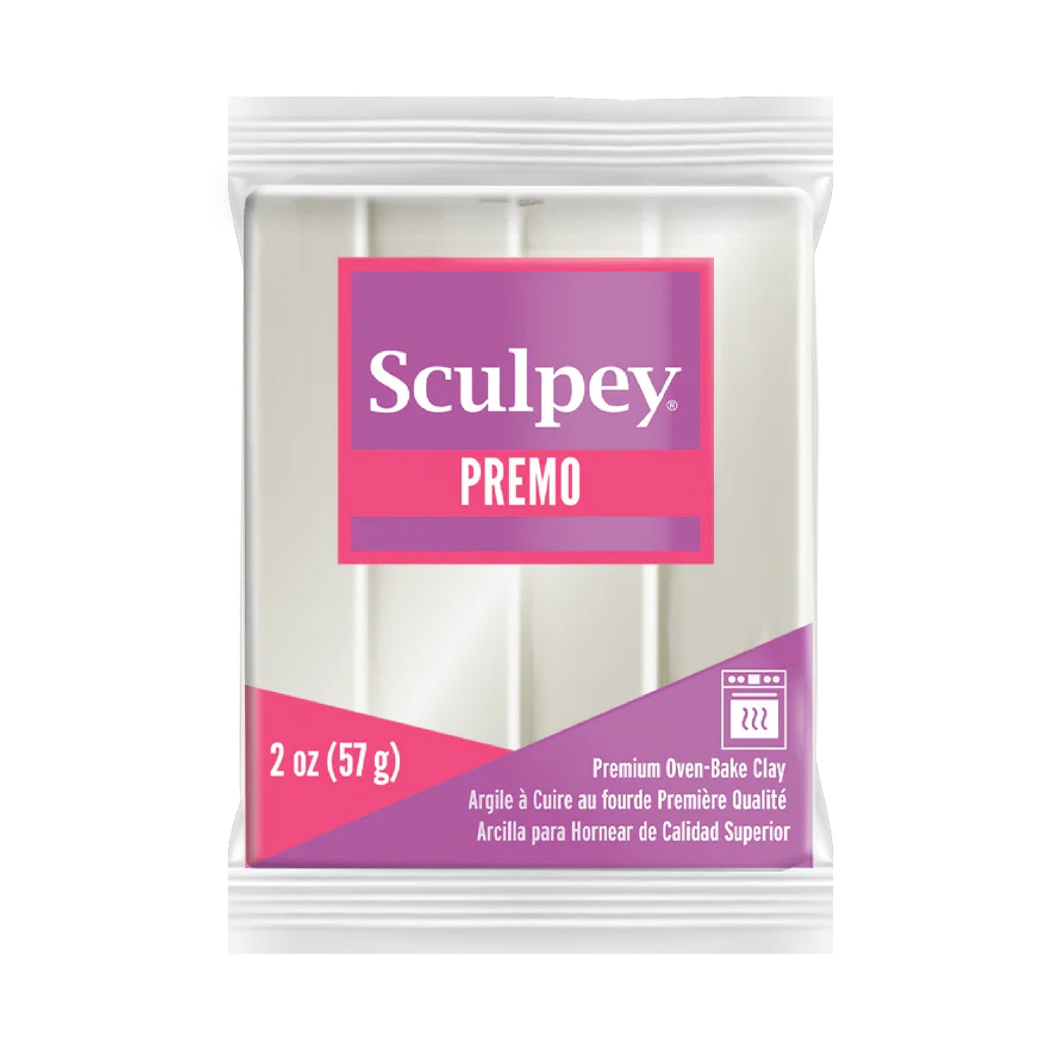 Premo Accent Sculpey Polymer Clay - Pearl 2 oz block