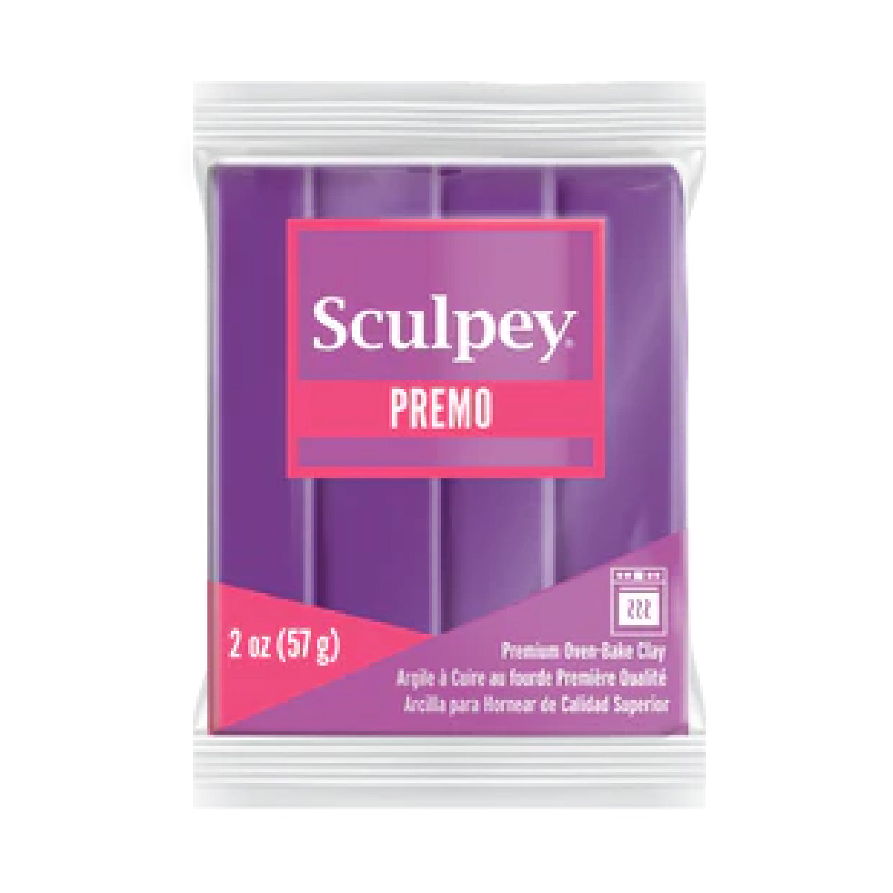 Premo Accent Sculpey Polymer Clay - Purple Pearl 2 oz block