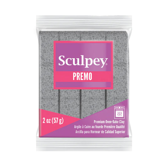 Premo Accent Sculpey Polymer Clay - Gray Granite 2 oz block