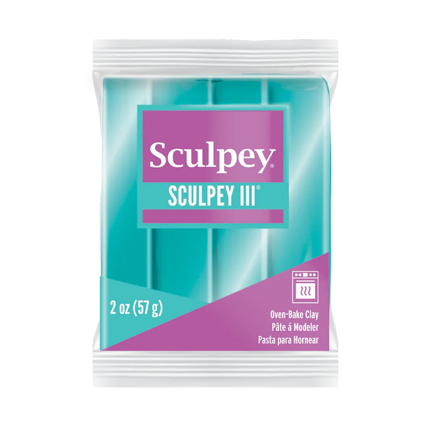 Sculpey III Polymer Clay - Teal Pearl 2 oz block