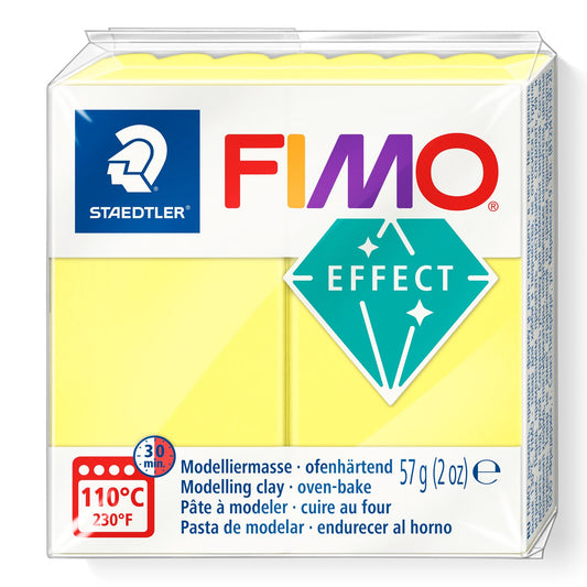 FIMO® Polymer Clay - Translucent Yellow #104 2 oz block