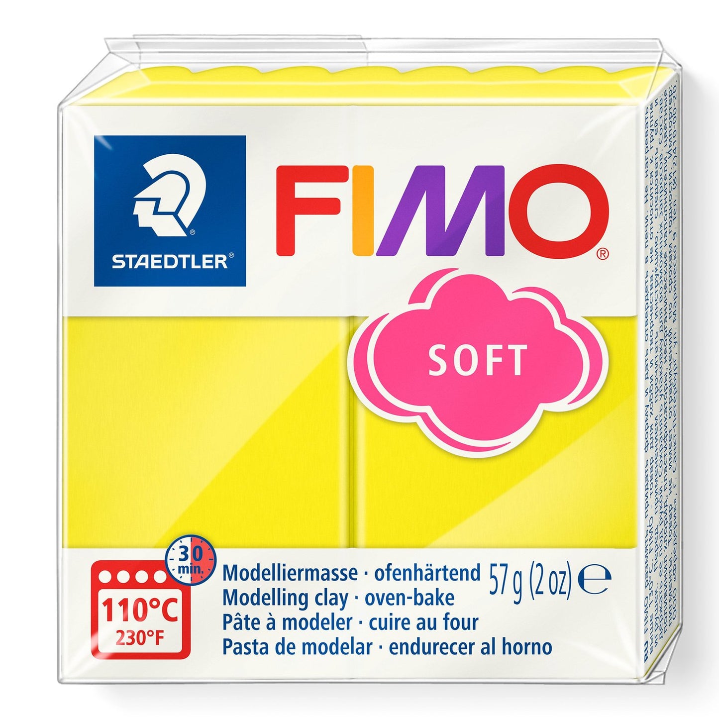 FIMO® Polymer Clay - Lemon #10 2 oz block