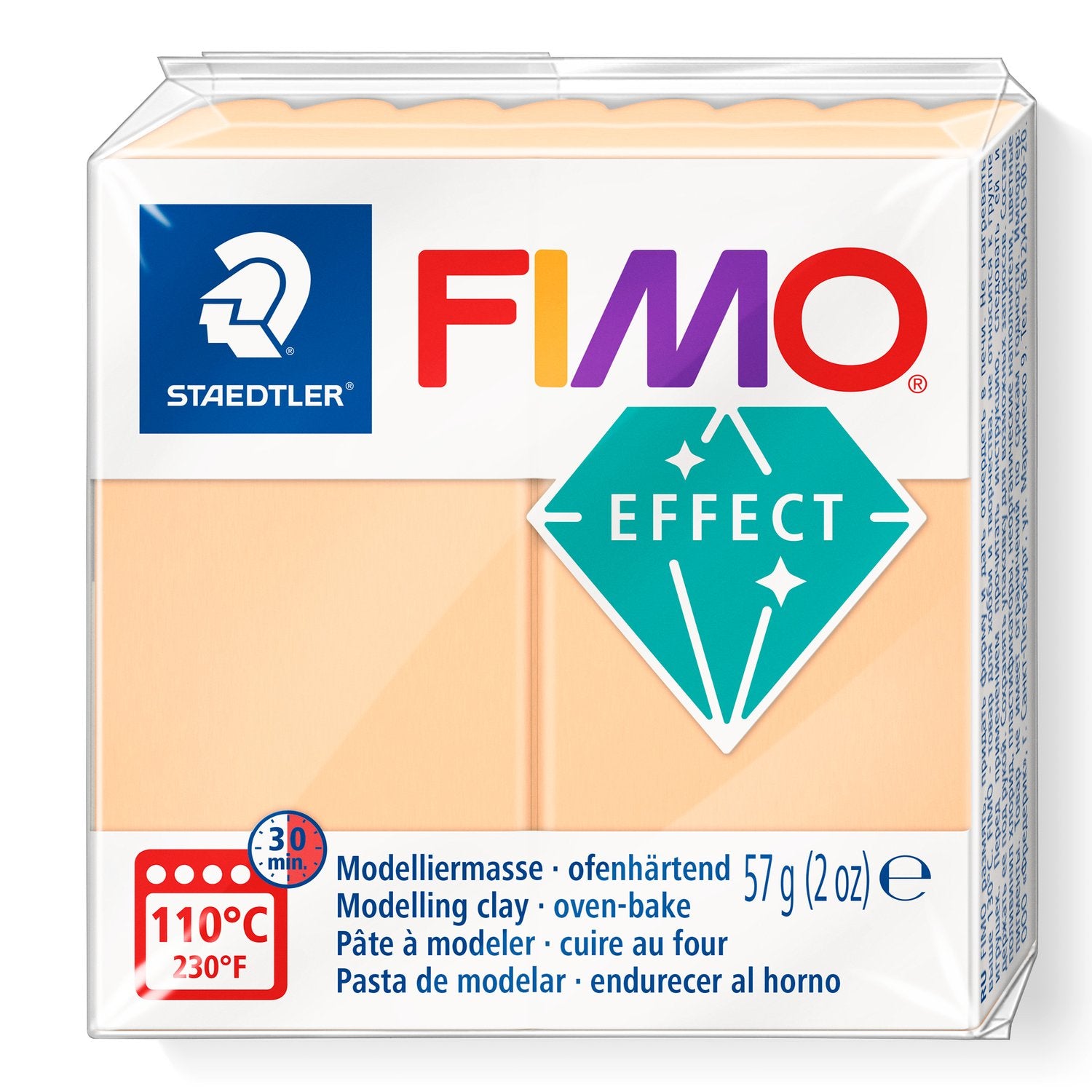 FIMO® Polymer Clay - Peach #405 2 oz block
