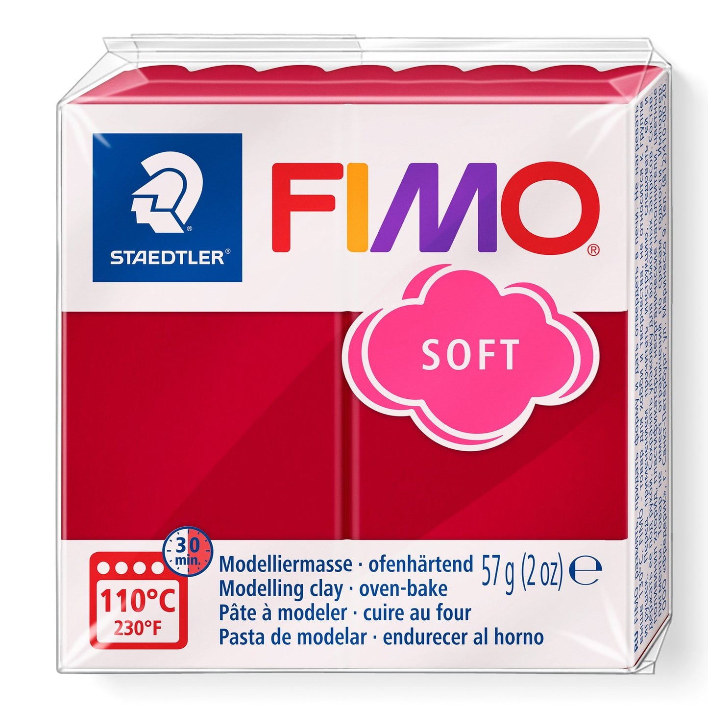 FIMO® Polymer Clay - Cherry Red #26 2 oz block