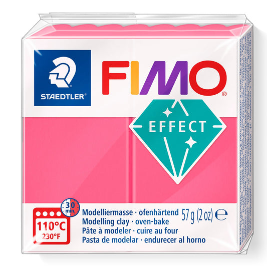 FIMO® Polymer Clay - Translucent Red #204 2 oz block