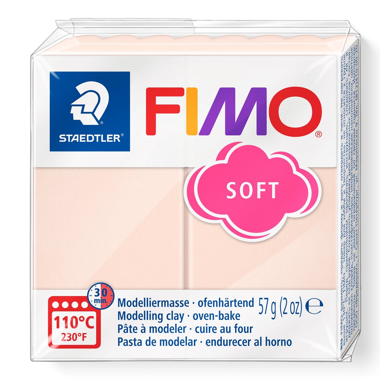 FIMO® Polymer Clay - Pale Pink #43 2 oz block