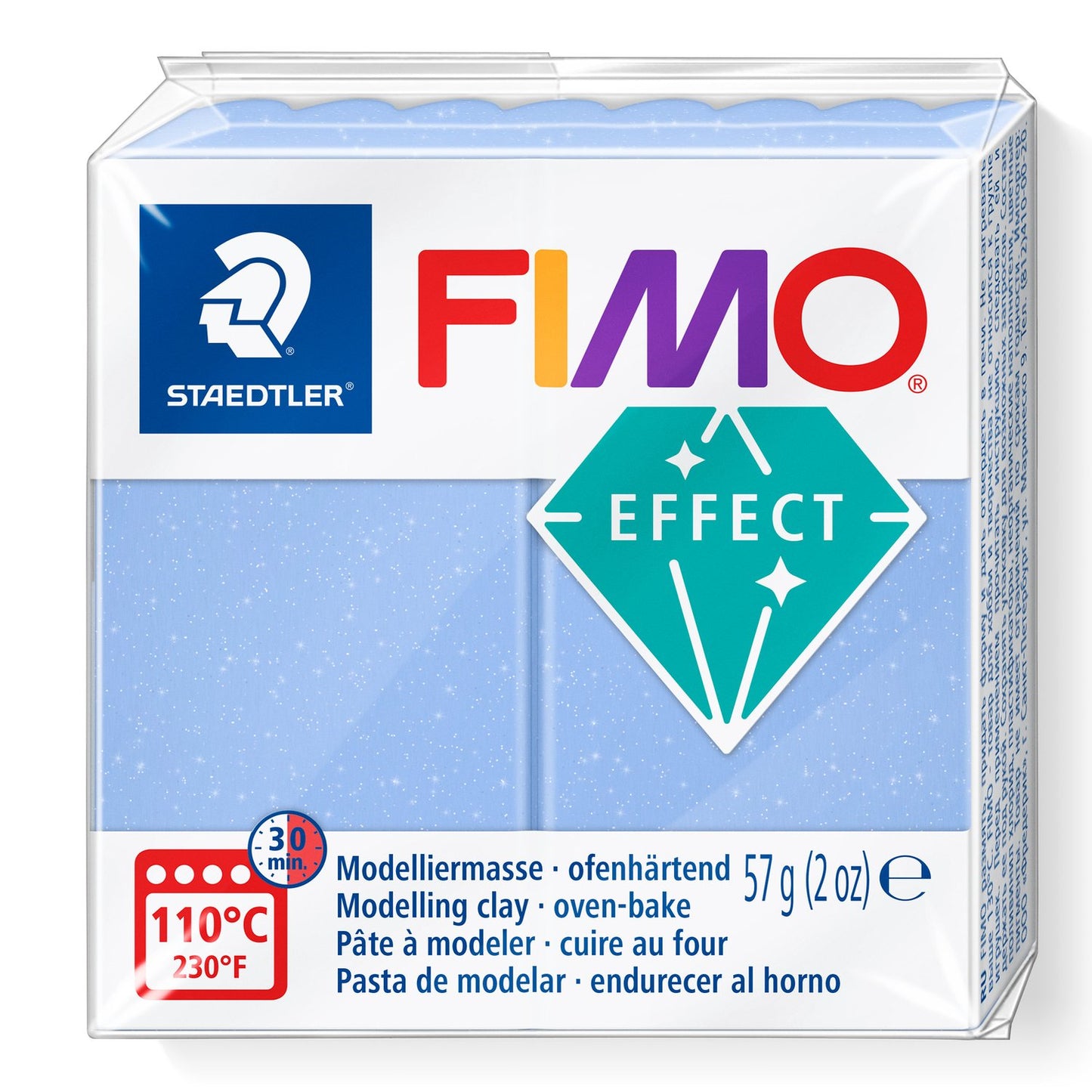 FIMO® Polymer Clay - Agate Blue #386 2 oz block