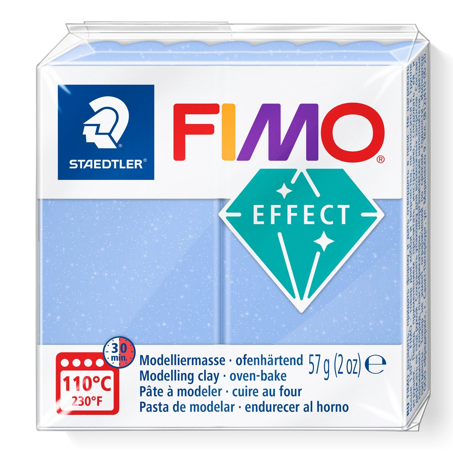 FIMO® Polymer Clay - Agate Blue #386 2 oz block