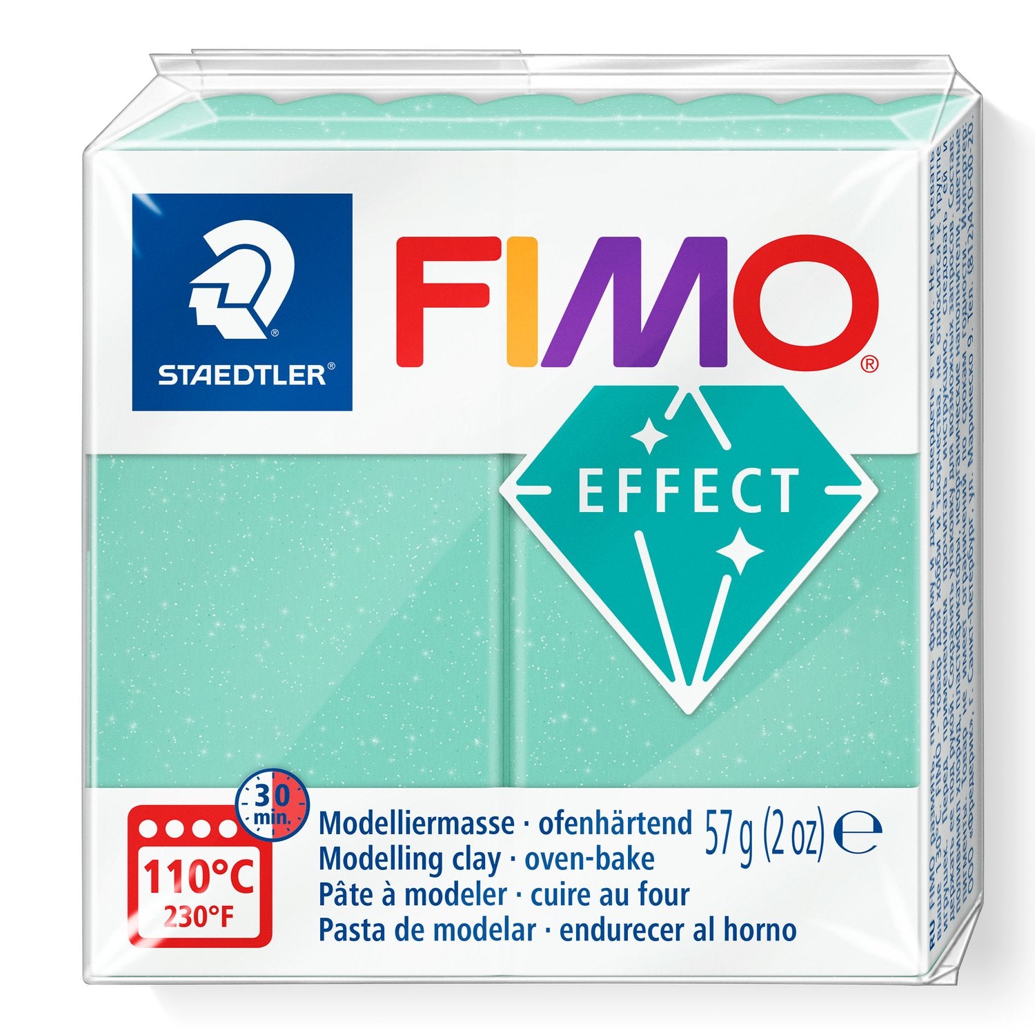FIMO® Polymer Clay - Jade Green #506 2 oz block