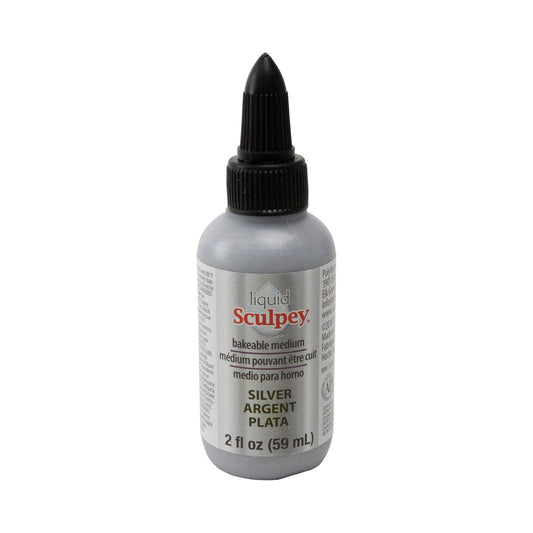 Liquid Sculpey Bakeable Medium - Silver - 2 oz