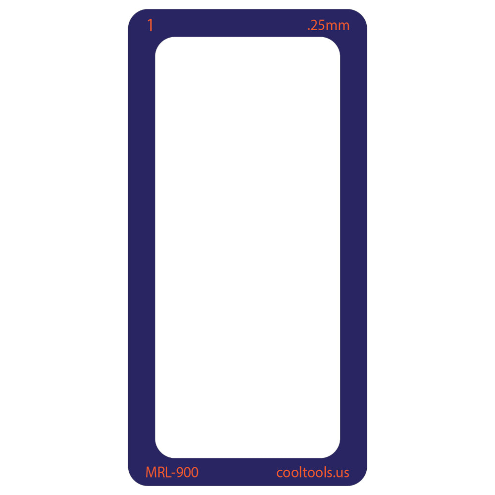 rendering of 1 card blue Mini Clay Thickness Rolling Frame