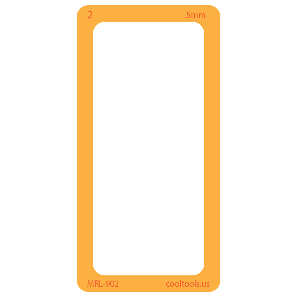 rendering of 2 card orange Mini Clay Thickness Rolling Frame