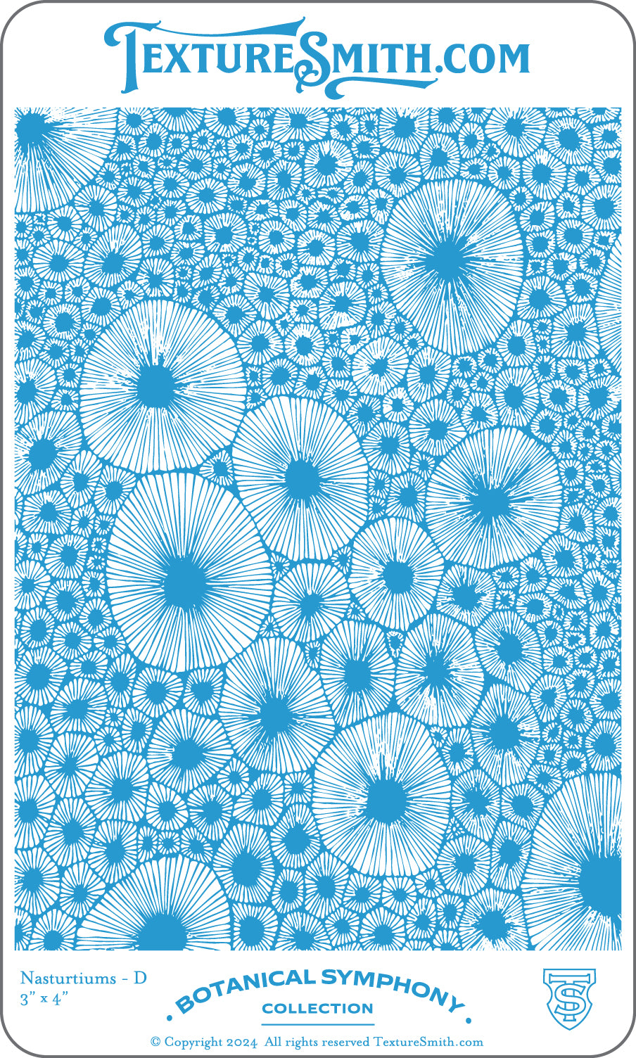 graphic TextureSmith Texture Mat - Botanical Symphony Collection - Nasturtiums