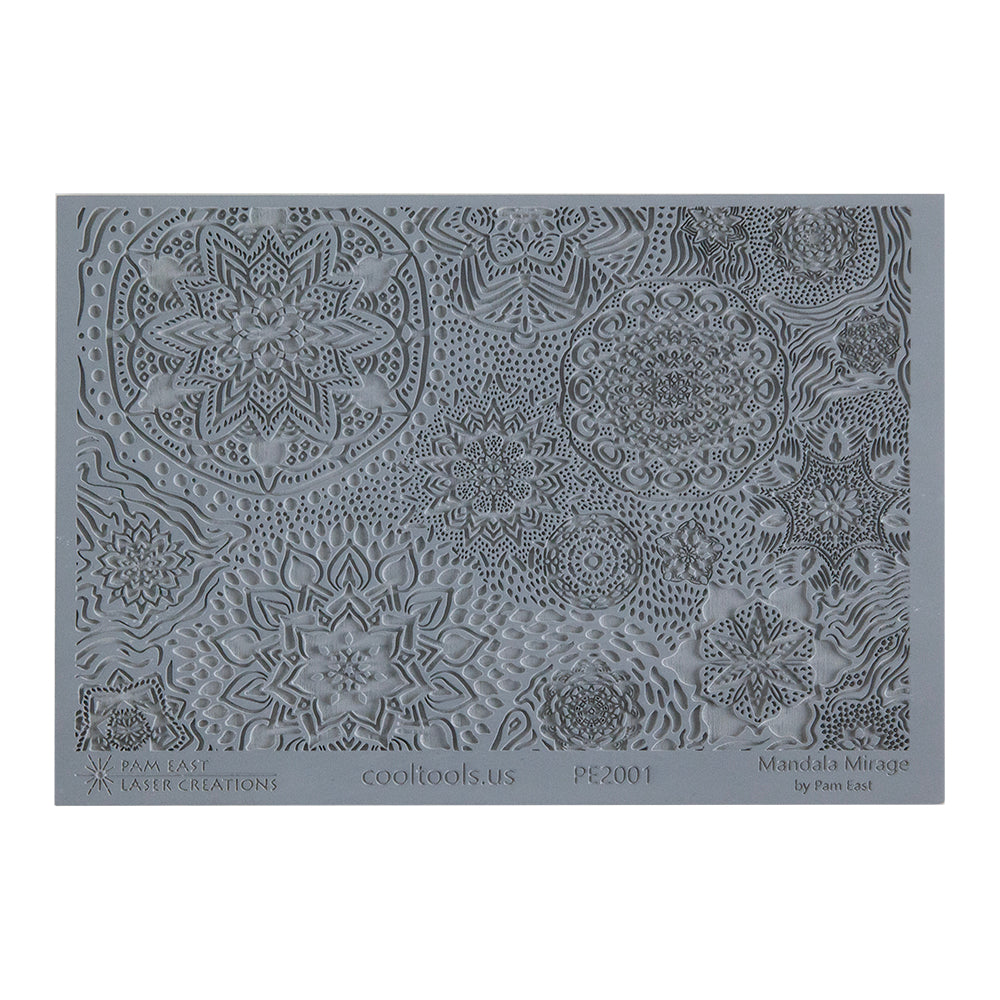 gray rubber Pam East Texture Mat - Mandala Mirage