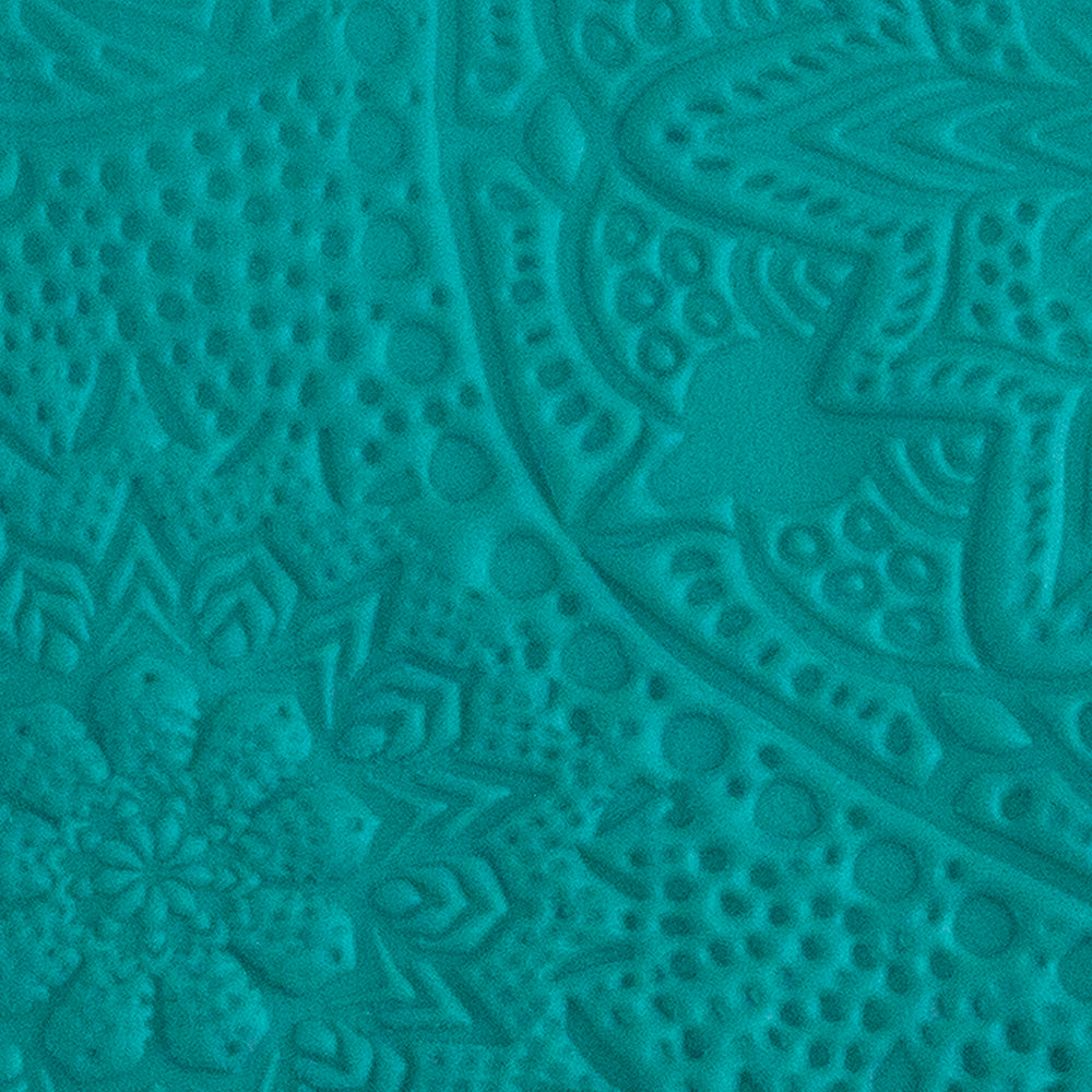 green clay sample of Pam East Texture Mat - Mandala Mirage Inverse