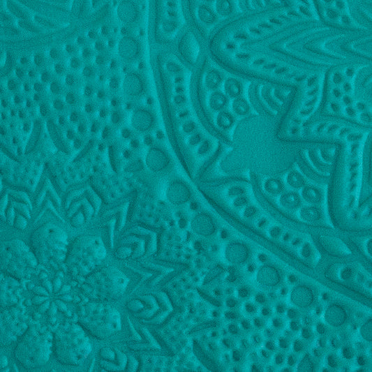 green clay sample of Pam East Texture Mat - Mandala Mirage Inverse