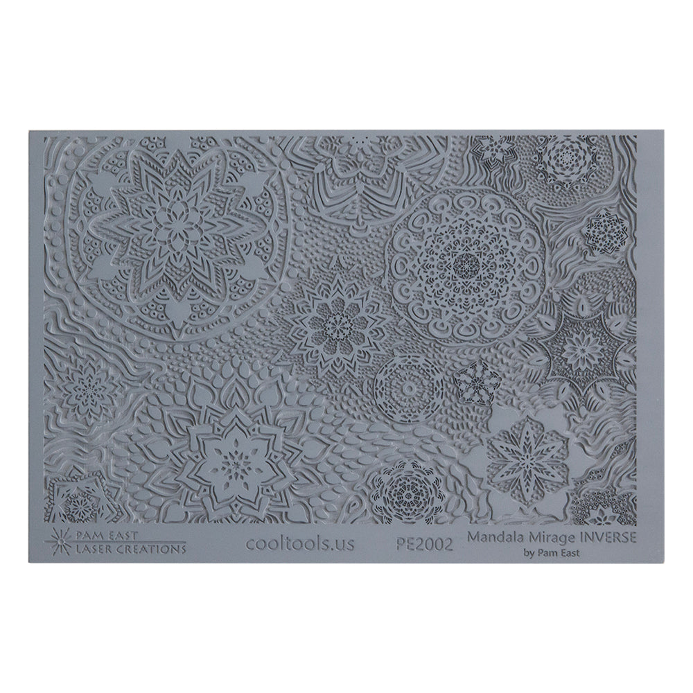 gray rubber Pam East Texture Mat - Mandala Mirage Inverse