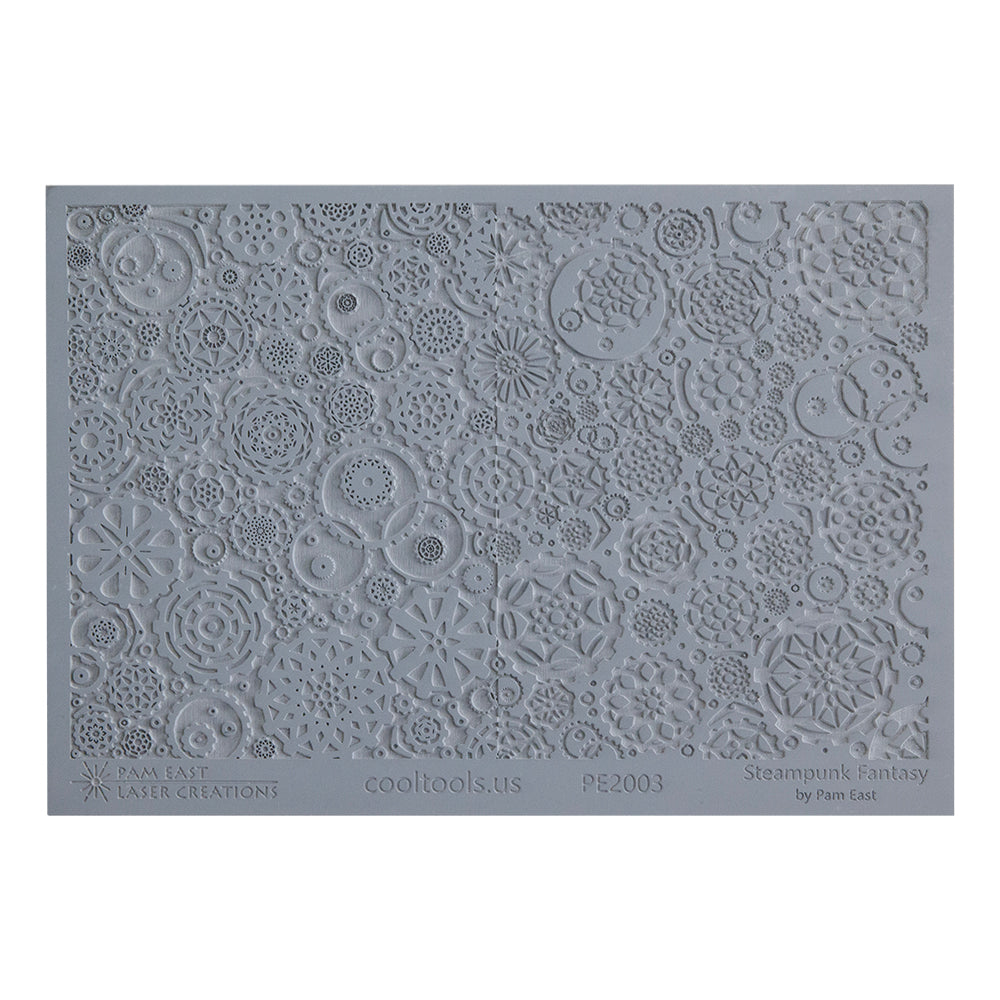 gray rubber Pam East Texture Mat - Steampunk Fantasy