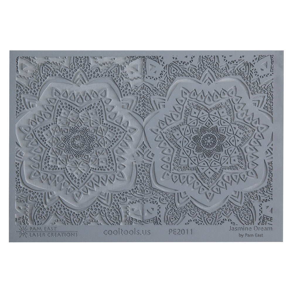 gray rubber Pam East Texture Mat - Jasmine Dream