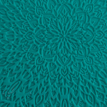 green clay sample of Pam East Texture Mat - Chrysanthemum Burst