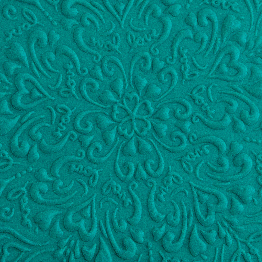 green clay sample Pam East Texture Mat - Love Blooms