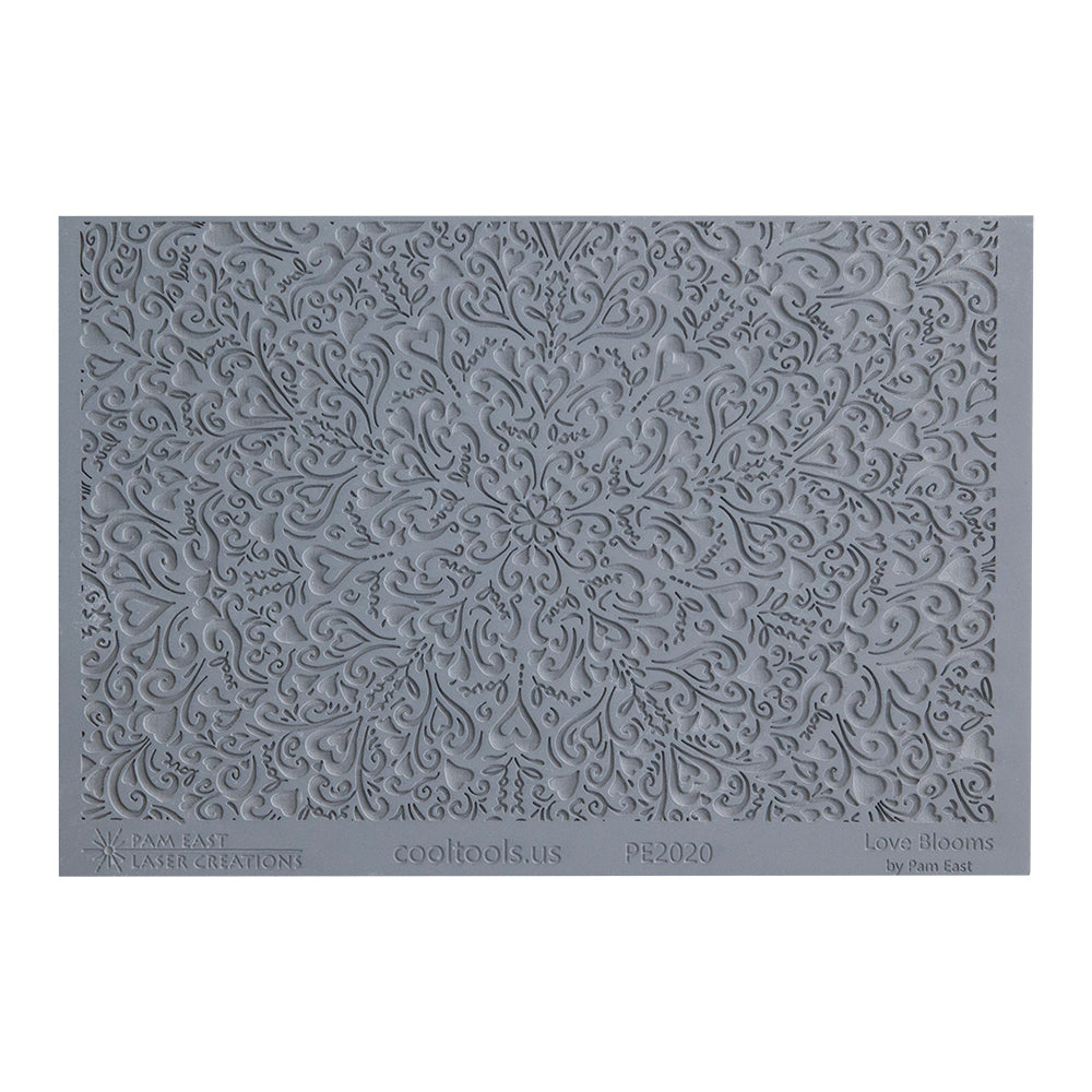 gray rubber Pam East Texture Mat - Love Blooms