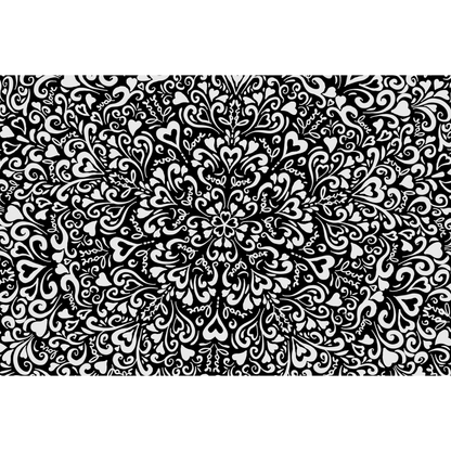 Pam East Texture Mat - Love Blooms Inverse graphic
