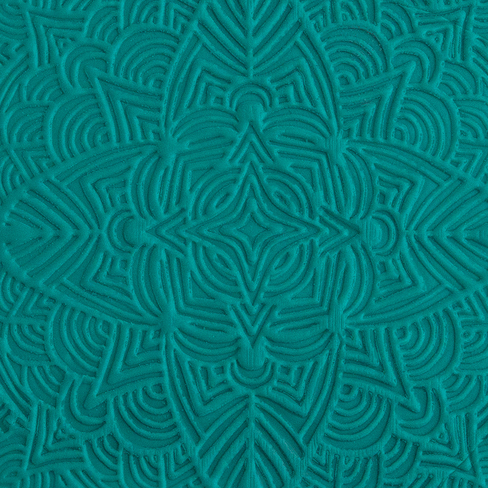 green clay sample of Pam East Texture Mat - Kaleidoscope Weave