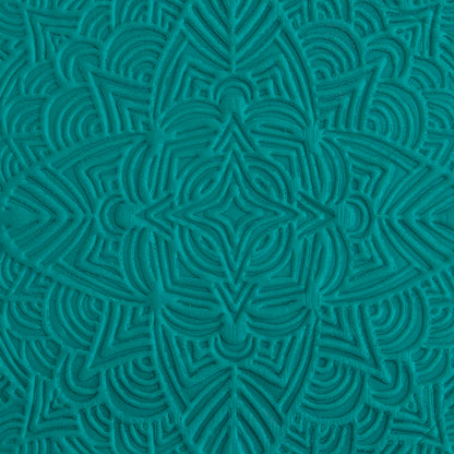 green clay sample of Pam East Texture Mat - Kaleidoscope Weave