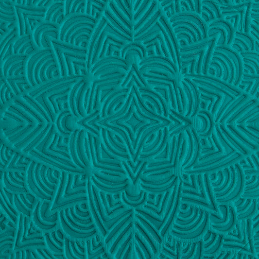 green clay sample of Pam East Texture Mat - Kaleidoscope Weave