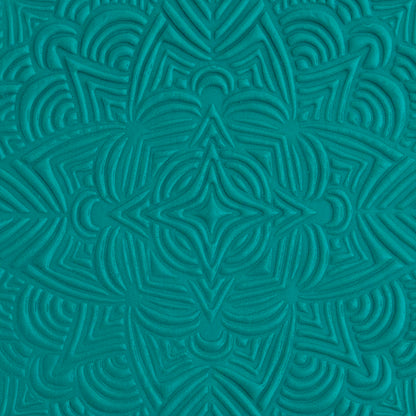 green clay sample of Pam East Texture Mat - Kaleidoscope Weave Inverse